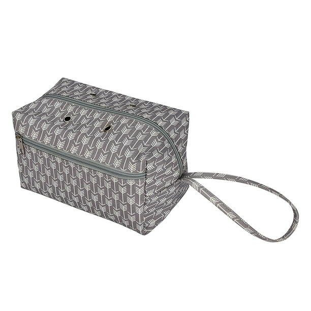 1x Value  Knitting Pin Roll Tie Case Filled Grey Spot Sewing Craft Tool